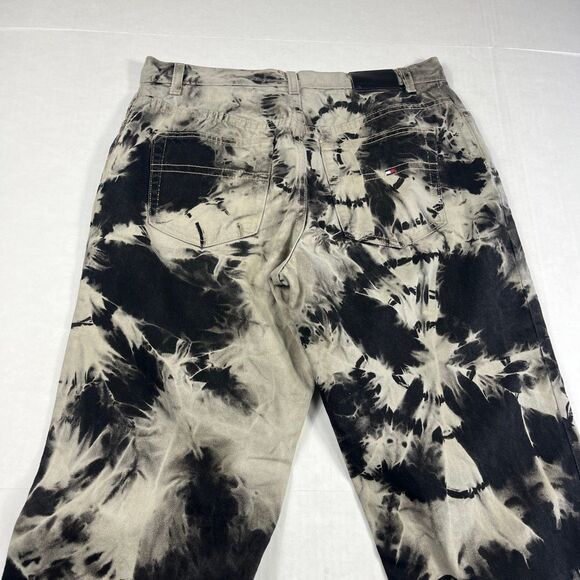 Tommy Hilfiger Womens Straight Leg Jeans Tie Dye Streetwear Grunge 90s Y2K 12 - Picture 11 of 12